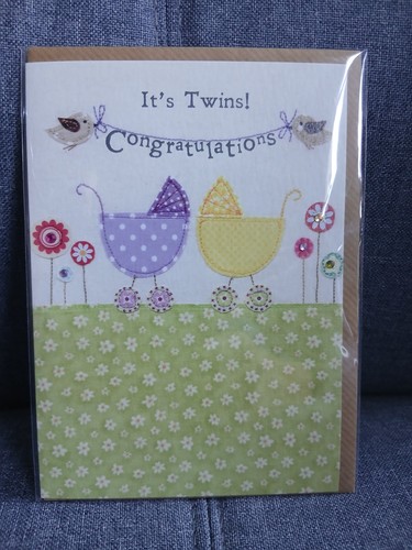 Twins greeting card - twins, card.