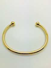 9ct yellow solid gold torque - solid,