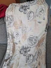 neutral Grey/beige Floral Curtains County Home Interior Farmhouse 90 w x 80 long