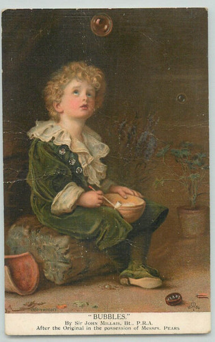 Postcard bubbles sir john - by,