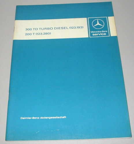 Workshop manual mercedes 123 - workshop,
