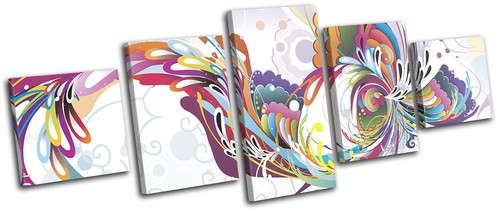 Floral swirls abstract multi - floral,