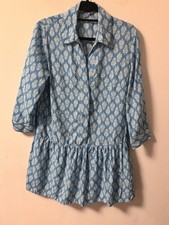 Zara Blue-white Floral Printed