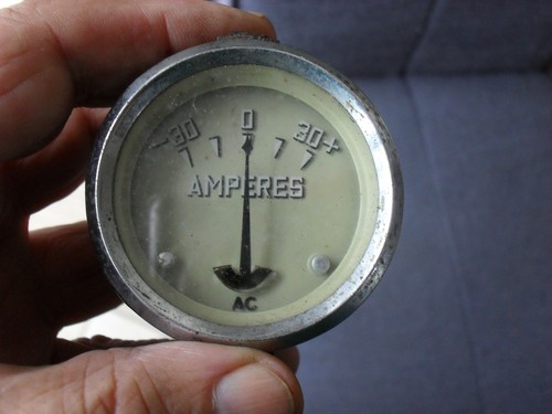 Vintage car ammeter amperes - ammeter, ac