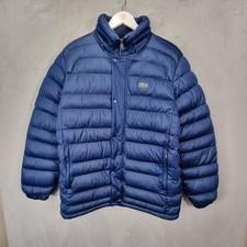 Lacoste Jacket Mens Large Blue Puffer Down Filled Coat