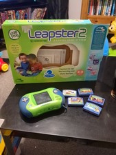 Leap Frog Leapster2 Games Console Stylus Travel Handheld Game With 5 Games