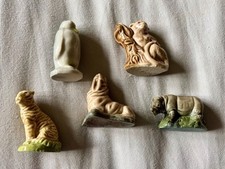 Vintage Wade whimsies - Penguin, Monkey, Walrus, Tiger, Rhinoceros
