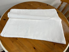 Very Old Large Linen Damask Tablecloth.72"x84" with imperfections. see photos