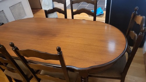 Antique dining table and - antique,