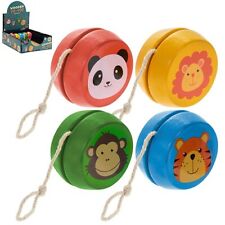 Traditional Retro Wooden YoYo with Animal Faces, Choose: Monkey/Panda/Lion/Tiger