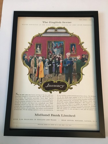 Midland bank 1961 framed - midland, a4