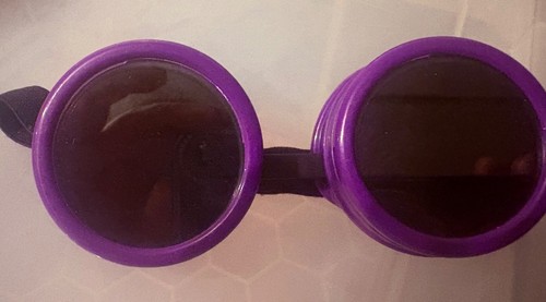 Purple steampunk goggles - ,