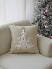 Luxury Beige Christmas Cushion