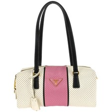 Prada White Pink Perforated