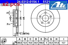 X2 PCS REAR BRAKE DISC SET