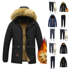 Men Casual Fleece Lined Coat