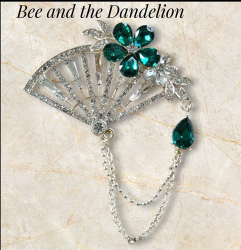 White and green crystal silver - white,
