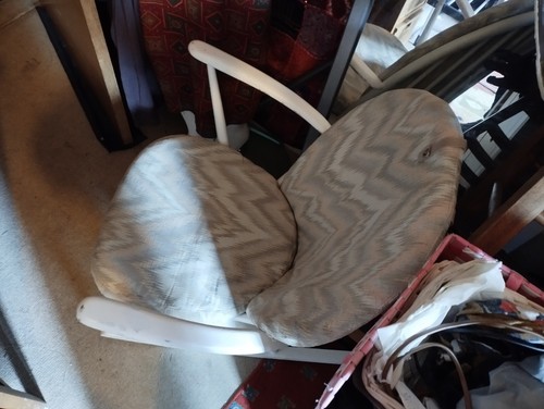 White ercol wooden rocking - white,