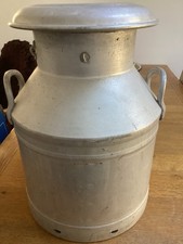 Rare Small 5 Gallon  Aluminium Milk Churn & Lid