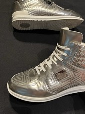 VERSACE SILVER PATENT LEATHER