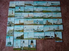 38 Unused WATERCOLOUR Postcards, SCOTLAND'S LIGHTHOUSES.