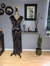 Vintage 90s  Phase Eight Sheer Devore Bias Cut  Dress UK 8 (US 4)