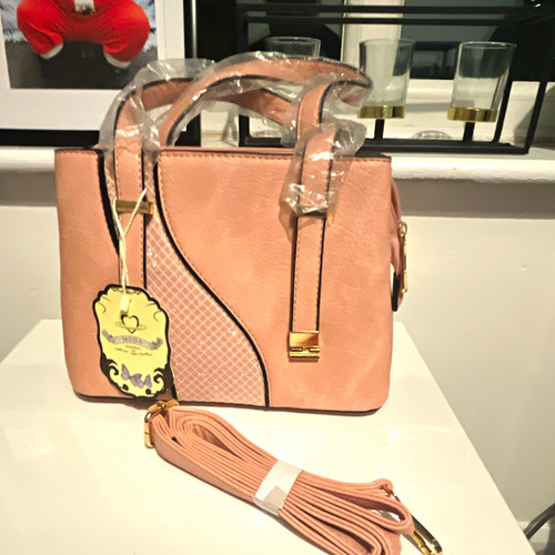 Moda pink faux - faux, satchel