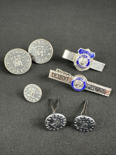 Detroit police buttons tie - buttons, &