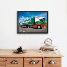 Eddie Stobart Mara Jade Lorry Poster Blue Sky Scania Truck Picture Office Print