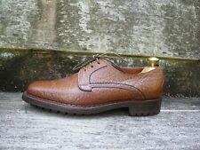 CROCKETT & JONES DERBY SHOES VINTAGE VELDTSCHOEN BROWN TAN LEATHER UK8 MENS