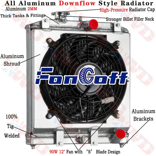 Row radiator shroud fan for - shroud,
