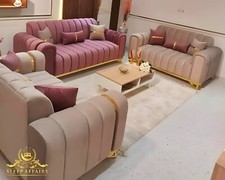 Flavia Gold 3+2+1 Seater Sofa