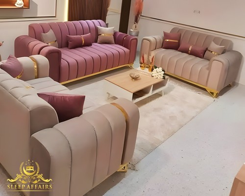 Flavia gold seater sofa - gold,