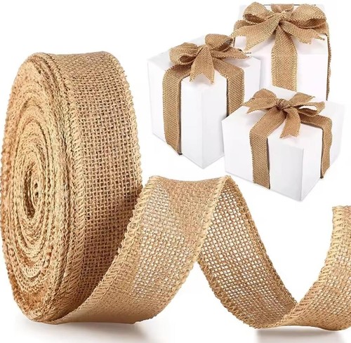 Natural jute fabric burlap - natural,