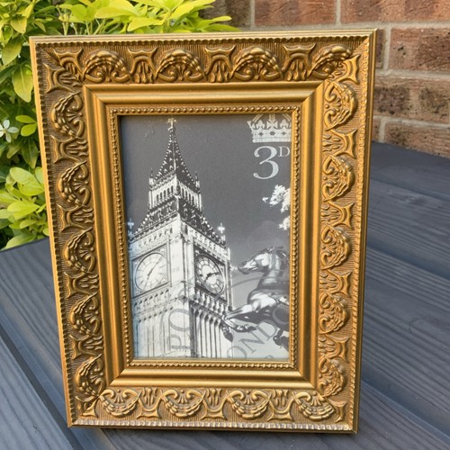 Vintage style gold photo frame - photo,