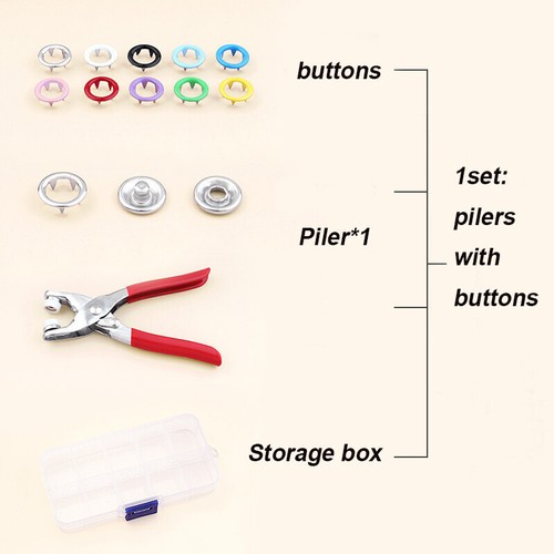 Diy snap button kit with - kit,