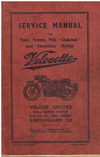 Velocette viper venom mss - velocette,