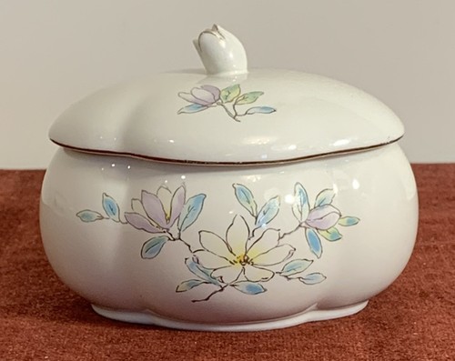 Ceramic floral trinket box app - floral,