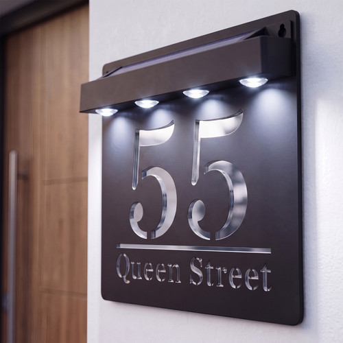 Laser house number - number, plaques