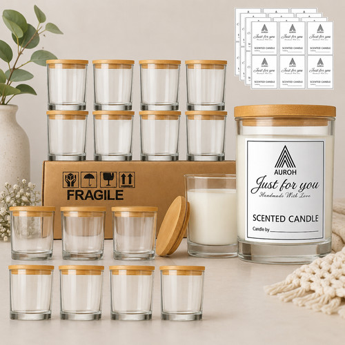 Pack 7oz clear candle jars - candle,