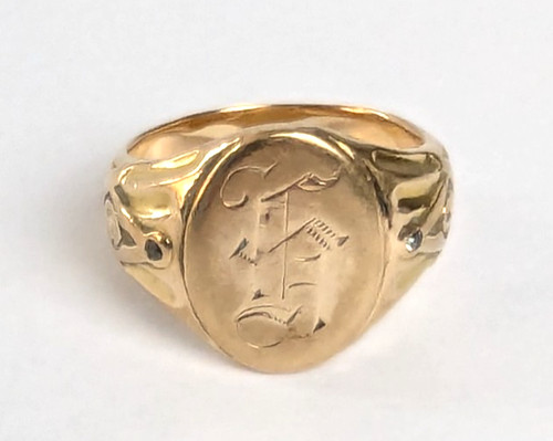 10k gold antique diamond - 10k,