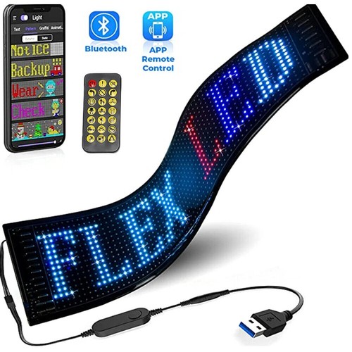 Flexible usb led car sign - usb,