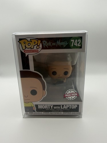 Morty with laptop funko - morty,