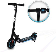 Black Folding Electric Scooter for Kids LED Lights & Display 150w 2 Speeds