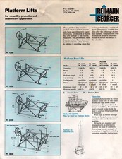 1950s  R&G Boat Hoists Lifts Platform Lifts and Accessories List  Boating