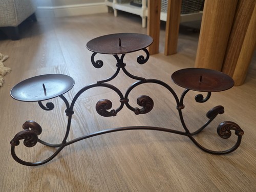 Vintage wrought iron candle - vintage, 3-candle