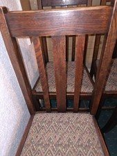 4 High Back Oak Chairs