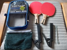 Dunlop Table Tennis Set-Bats Net & Posts Tournament 2 Players No Balls NEW Gift