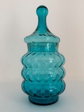 Empoli Teal Blue Optic Glass