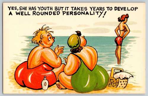 Comic postcard robust women - robust,